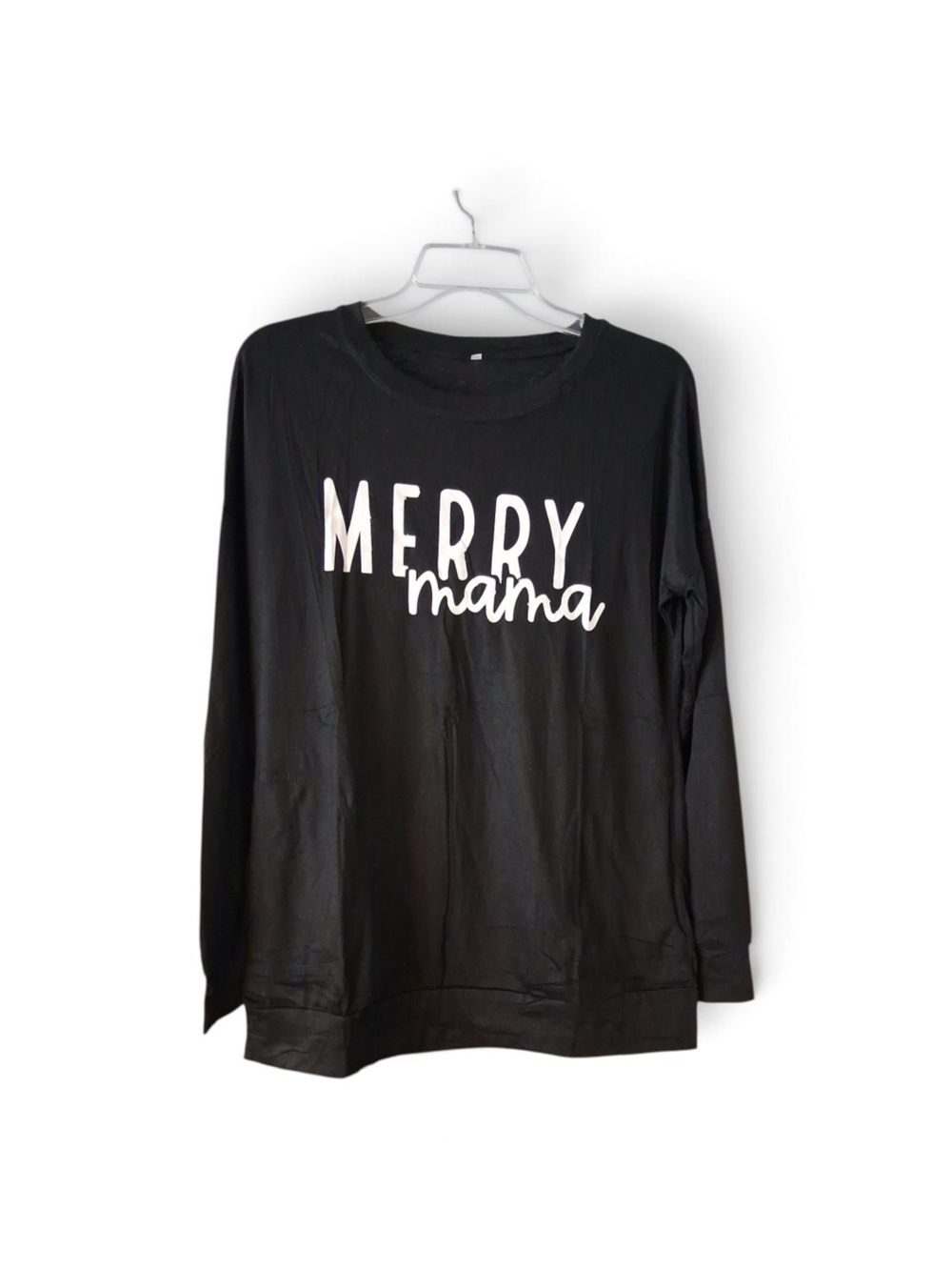 Merry Mama Black Long-Sleeve Womens Top S Maternity
